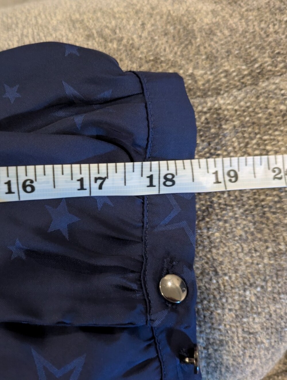 Torrid Navy Star Print Tie Neck Blouse - Picture 13 of 13